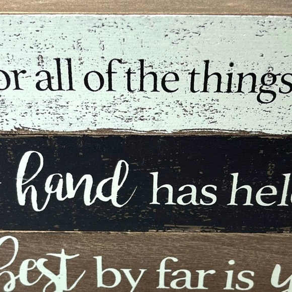 For All the Things My Hand Has Held Distressed Wood Sign - Picture 3 of 7